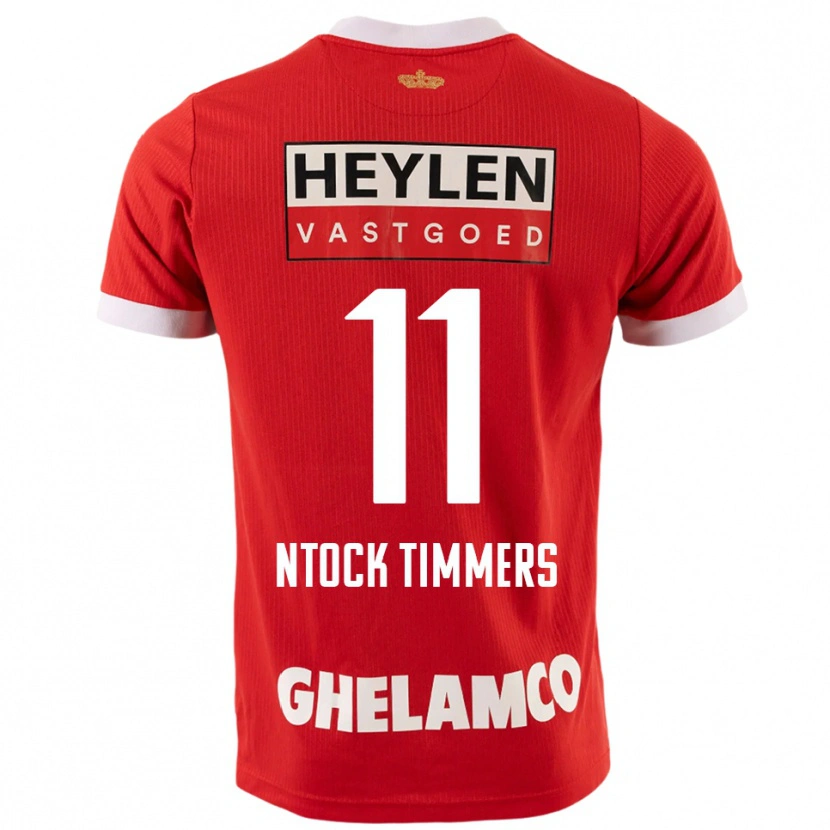 Danxen Kvinder Kurtis Ntock Timmers #11 Rød Hvid Hjemmebane Spillertrøjer 2025/26 Trøje T-Shirt