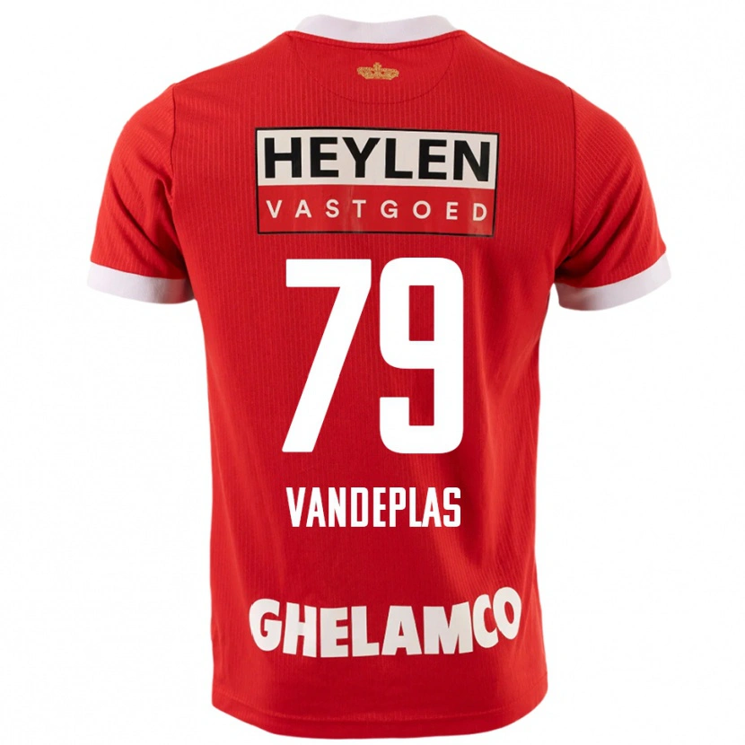 Danxen Kvinder Gerard Vandeplas #79 Rød Hvid Hjemmebane Spillertrøjer 2025/26 Trøje T-Shirt