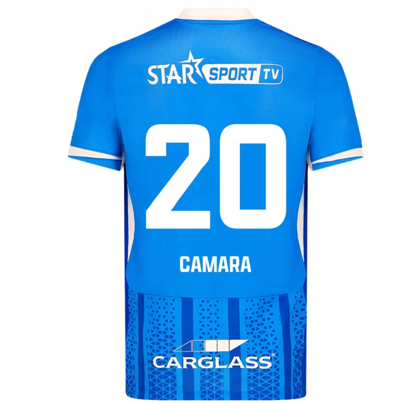 Danxen Kvinder Ali Camara #20 Blå Hvid Hjemmebane Spillertrøjer 2025/26 Trøje T-Shirt