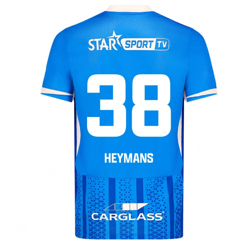 Danxen Kvinder Daan Heymans #38 Blå Hvid Hjemmebane Spillertrøjer 2025/26 Trøje T-Shirt