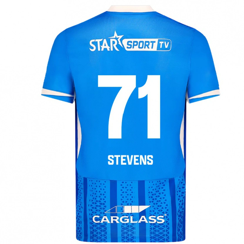 Danxen Kvinder Brent Stevens #71 Blå Hvid Hjemmebane Spillertrøjer 2025/26 Trøje T-Shirt