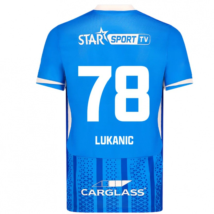 Danxen Kvinder Luka Lukanic #78 Blå Hvid Hjemmebane Spillertrøjer 2025/26 Trøje T-Shirt