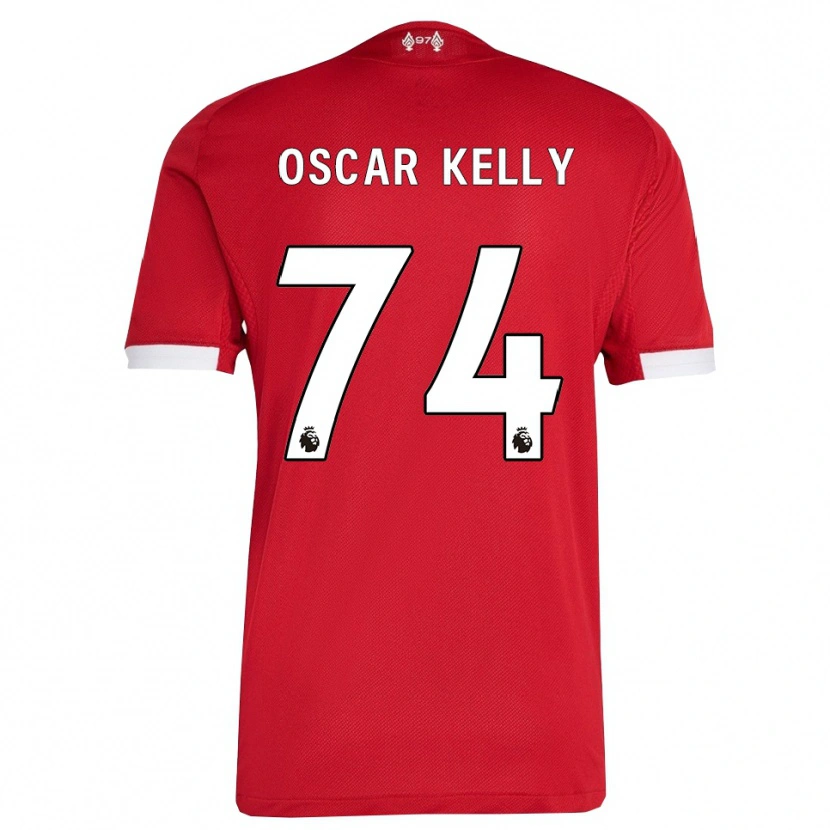 Danxen Kvinder Oscar Kelly #74 Rød Hvid Hjemmebane Spillertrøjer 2025/26 Trøje T-Shirt