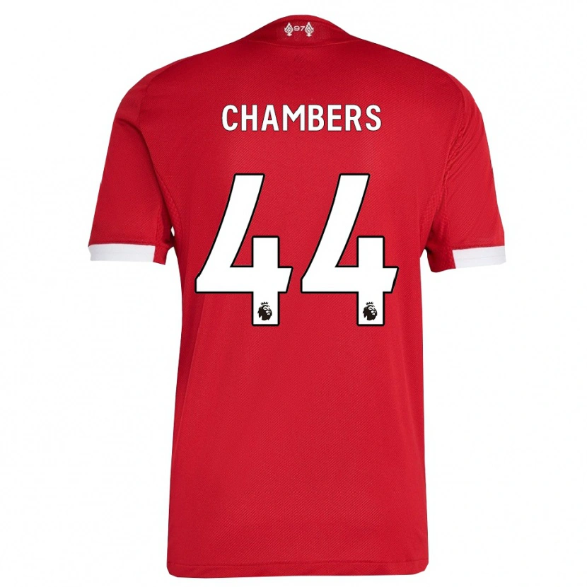 Danxen Kvinder Luke Chambers #44 Rød Hvid Hjemmebane Spillertrøjer 2025/26 Trøje T-Shirt