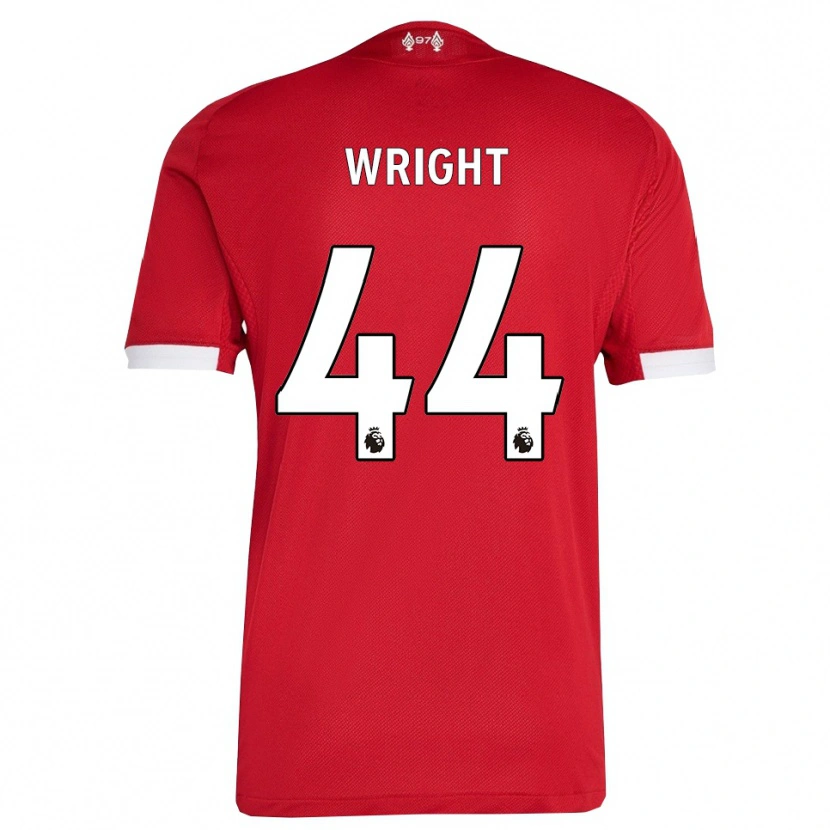 Danxen Kvinder Will Wright #44 Rød Hvid Hjemmebane Spillertrøjer 2025/26 Trøje T-Shirt