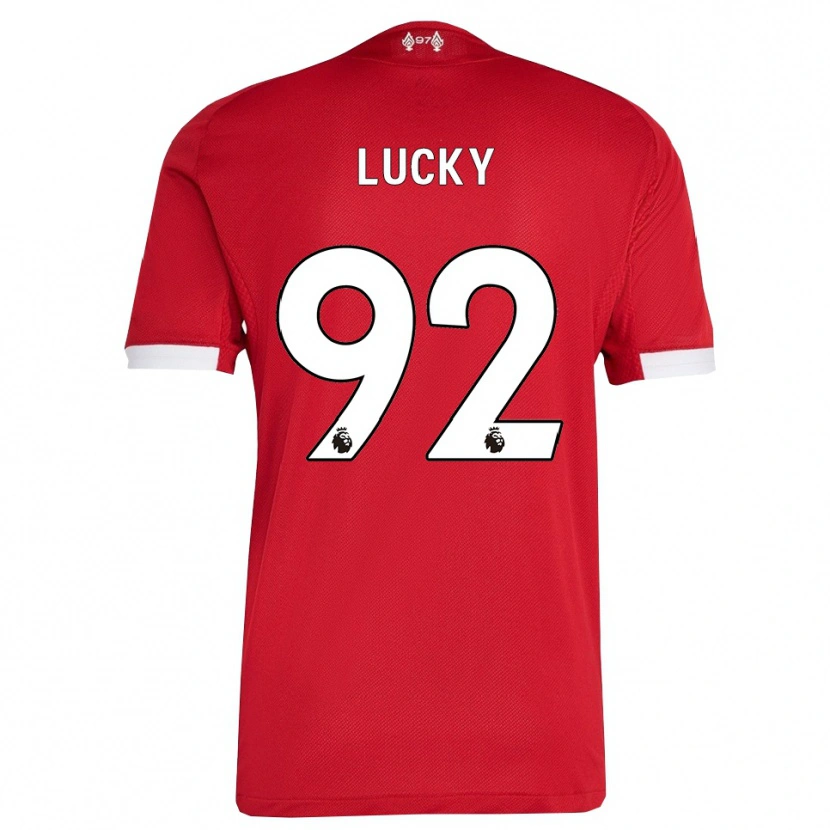 Danxen Kvinder Wellity Lucky #92 Rød Hvid Hjemmebane Spillertrøjer 2025/26 Trøje T-Shirt