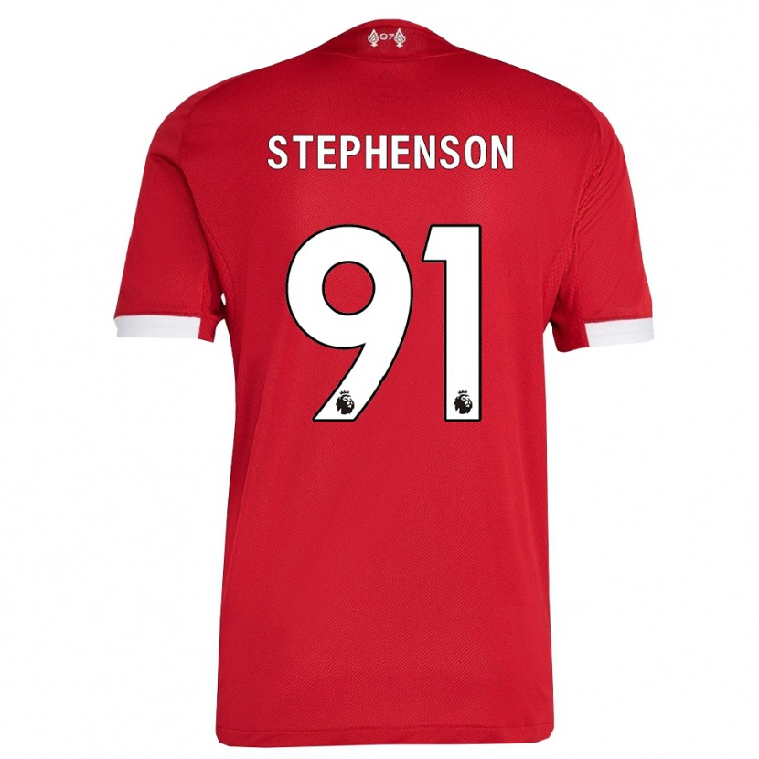 Danxen Kvinder Luca Stephenson #91 Rød Hvid Hjemmebane Spillertrøjer 2025/26 Trøje T-Shirt