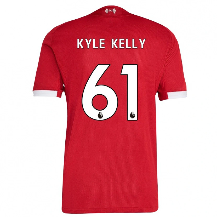 Danxen Kvinder Kyle Kelly #61 Rød Hvid Hjemmebane Spillertrøjer 2025/26 Trøje T-Shirt