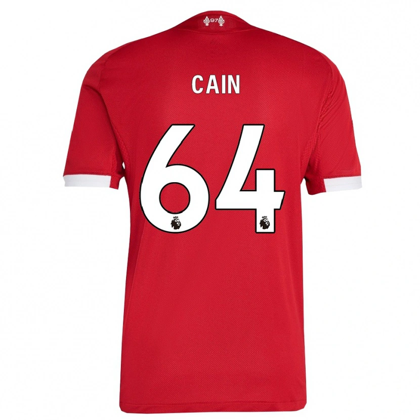 Danxen Kvinder Jake Cain #64 Rød Hvid Hjemmebane Spillertrøjer 2025/26 Trøje T-Shirt