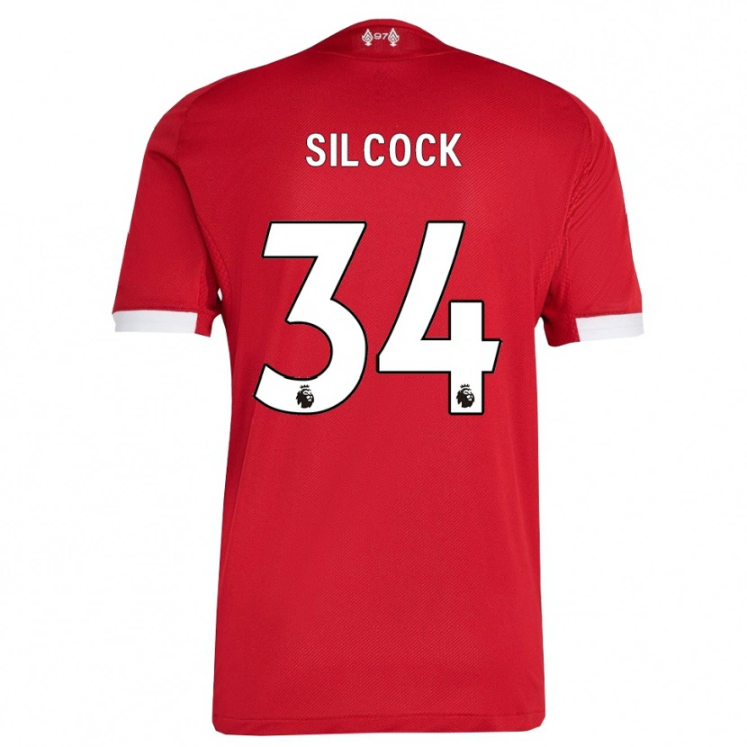Danxen Kvinder Hannah Silcock #34 Rød Hvid Hjemmebane Spillertrøjer 2025/26 Trøje T-Shirt