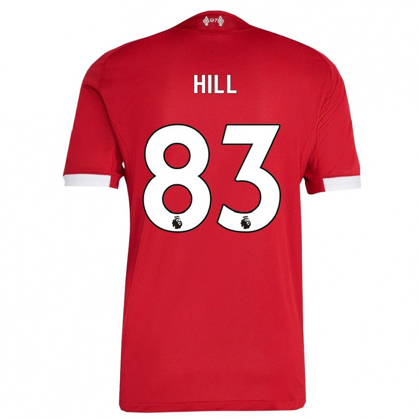 Danxen Kvinder Thomas Hill #83 Rød Hvid Hjemmebane Spillertrøjer 2025/26 Trøje T-Shirt