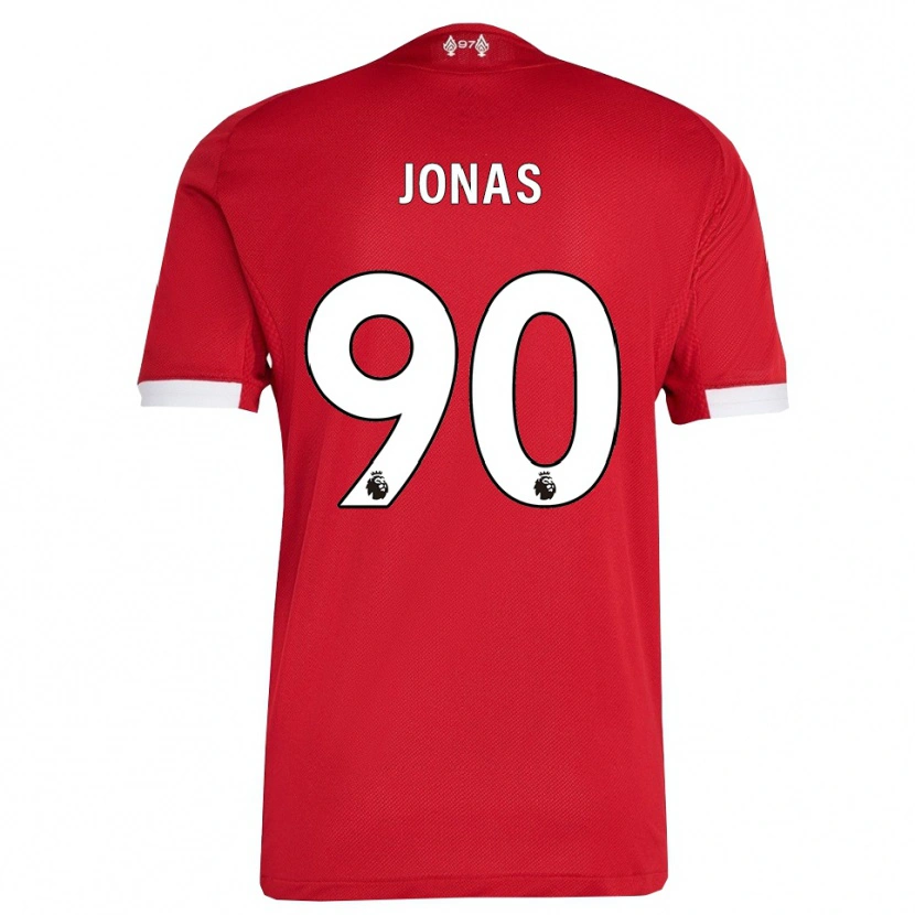 Danxen Kvinder Lee Jonas #90 Rød Hvid Hjemmebane Spillertrøjer 2025/26 Trøje T-Shirt