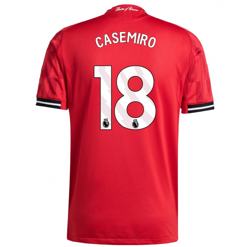 Danxen Kvinder Casemiro #18 Rød Sort Hvid Hjemmebane Spillertrøjer 2025/26 Trøje T-Shirt