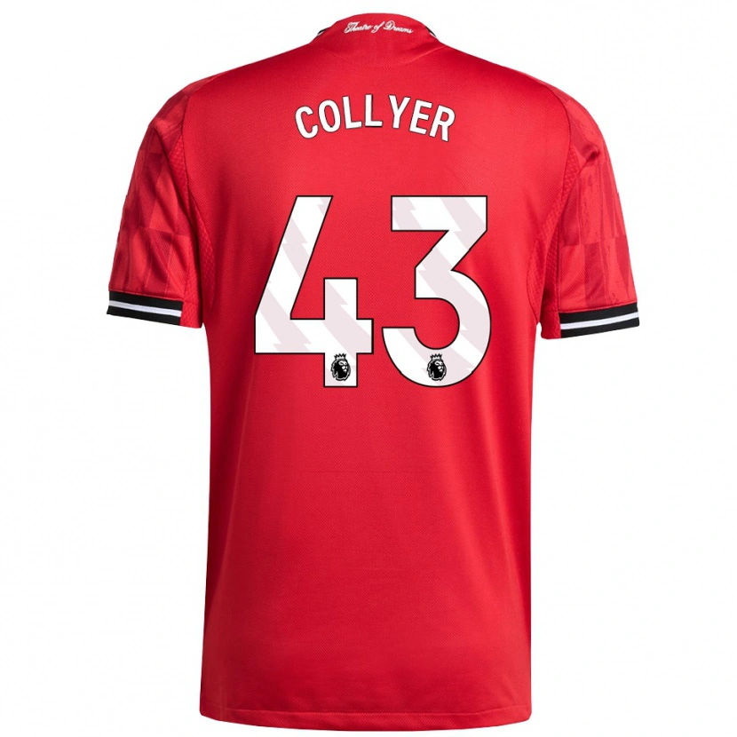 Danxen Kvinder Toby Collyer #43 Rød Sort Hvid Hjemmebane Spillertrøjer 2025/26 Trøje T-Shirt