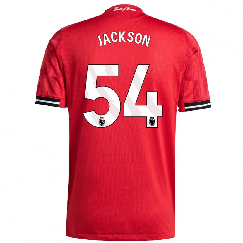 Danxen Kvinder Louis Jackson #54 Rød Sort Hvid Hjemmebane Spillertrøjer 2025/26 Trøje T-Shirt