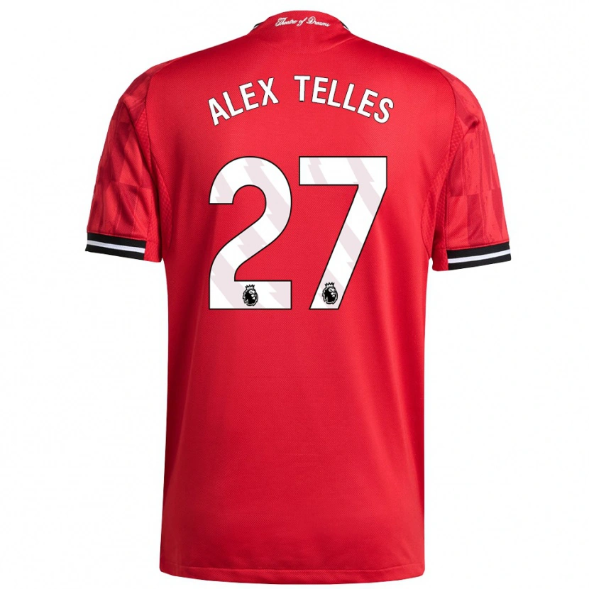 Danxen Kvinder Alex Nicolao Telles #27 Rød Sort Hvid Hjemmebane Spillertrøjer 2025/26 Trøje T-Shirt