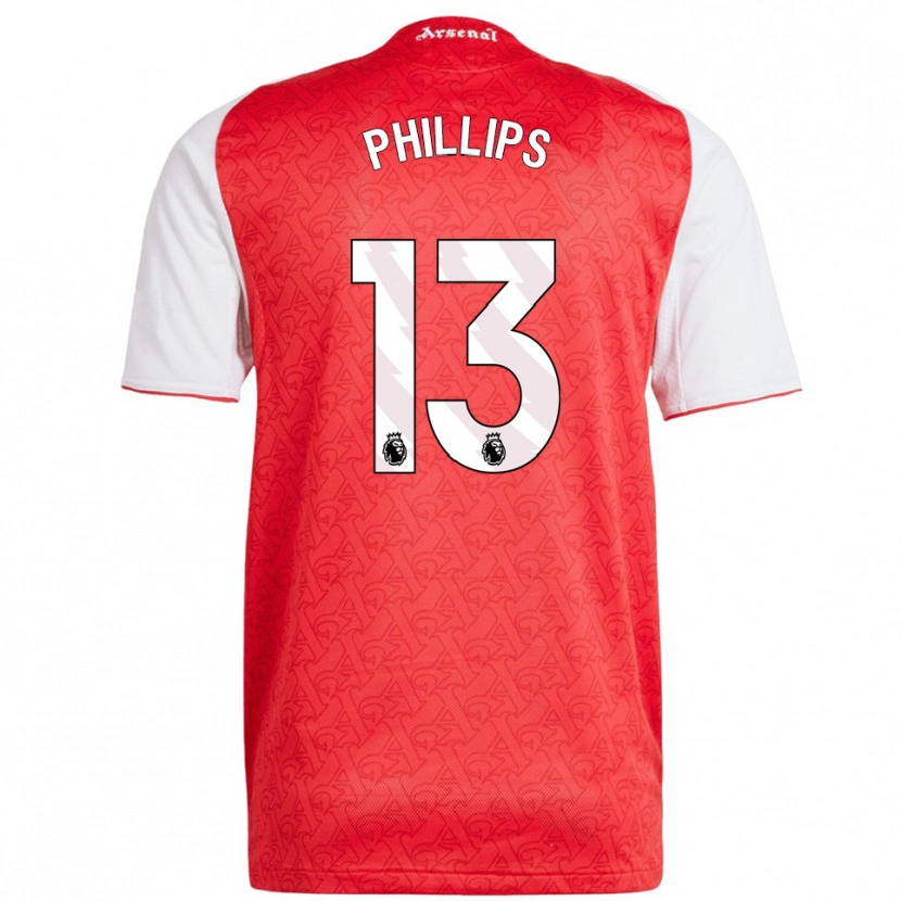 Danxen Kvinder Charlie Phillips #13 Rød Hvid Hjemmebane Spillertrøjer 2025/26 Trøje T-Shirt