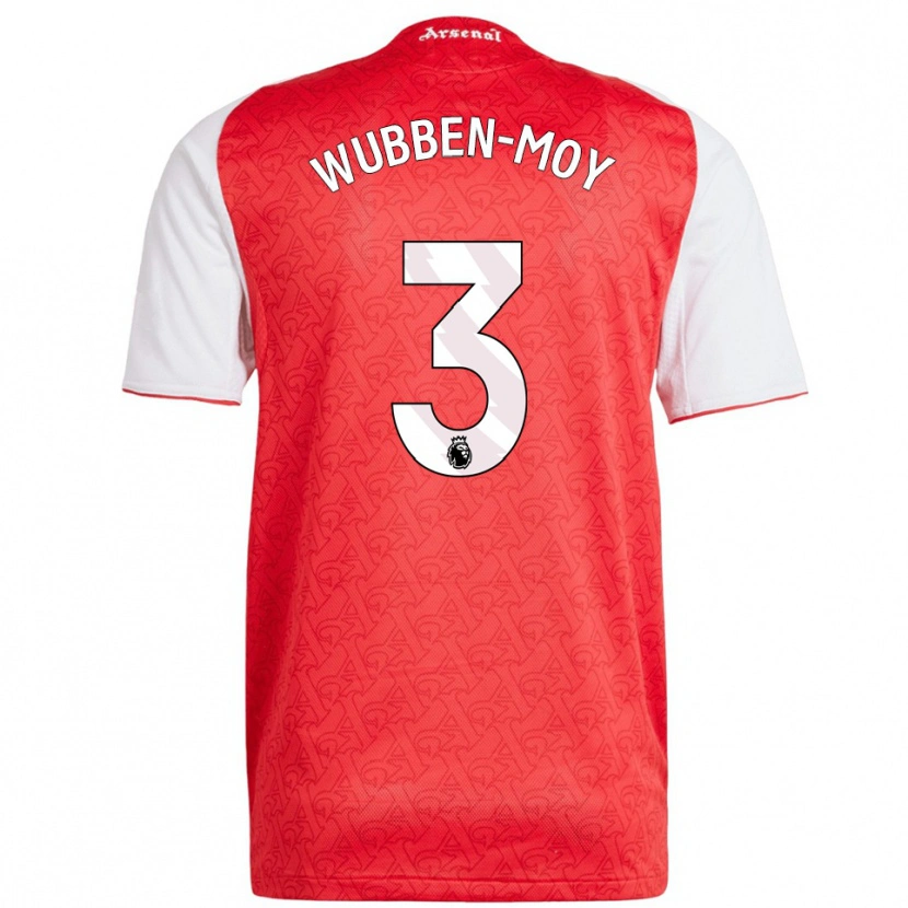 Danxen Kvinder Lotte Wubben-Moy #3 Rød Hvid Hjemmebane Spillertrøjer 2025/26 Trøje T-Shirt