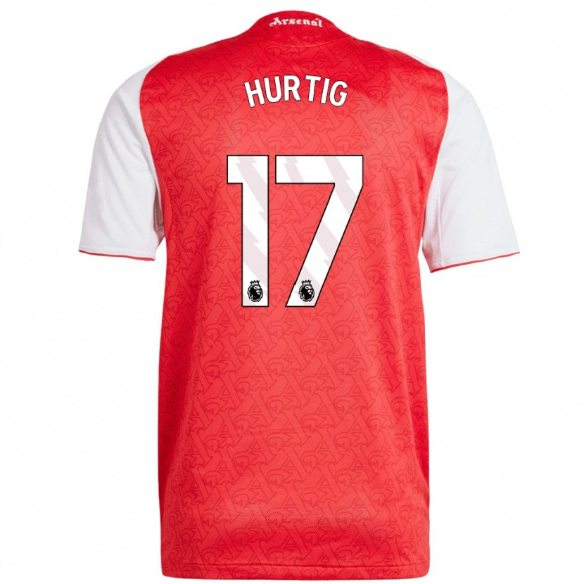 Danxen Kvinder Lina Hurtig #17 Rød Hvid Hjemmebane Spillertrøjer 2025/26 Trøje T-Shirt