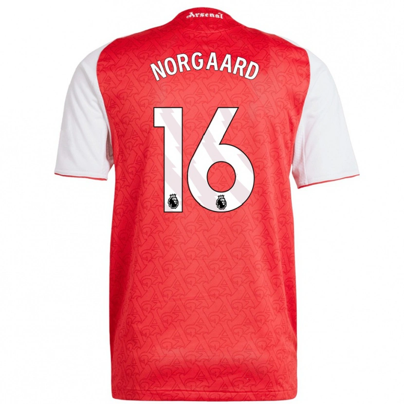 Danxen Kvinder Christian Nørgaard #16 Rød Hvid Hjemmebane Spillertrøjer 2025/26 Trøje T-Shirt