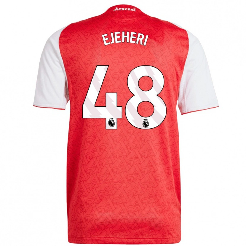 Danxen Kvinder Ovie Ejeheri #48 Rød Hvid Hjemmebane Spillertrøjer 2025/26 Trøje T-Shirt