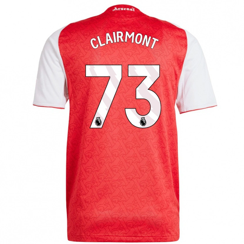 Danxen Kvinder Reece Clairmont #73 Rød Hvid Hjemmebane Spillertrøjer 2025/26 Trøje T-Shirt