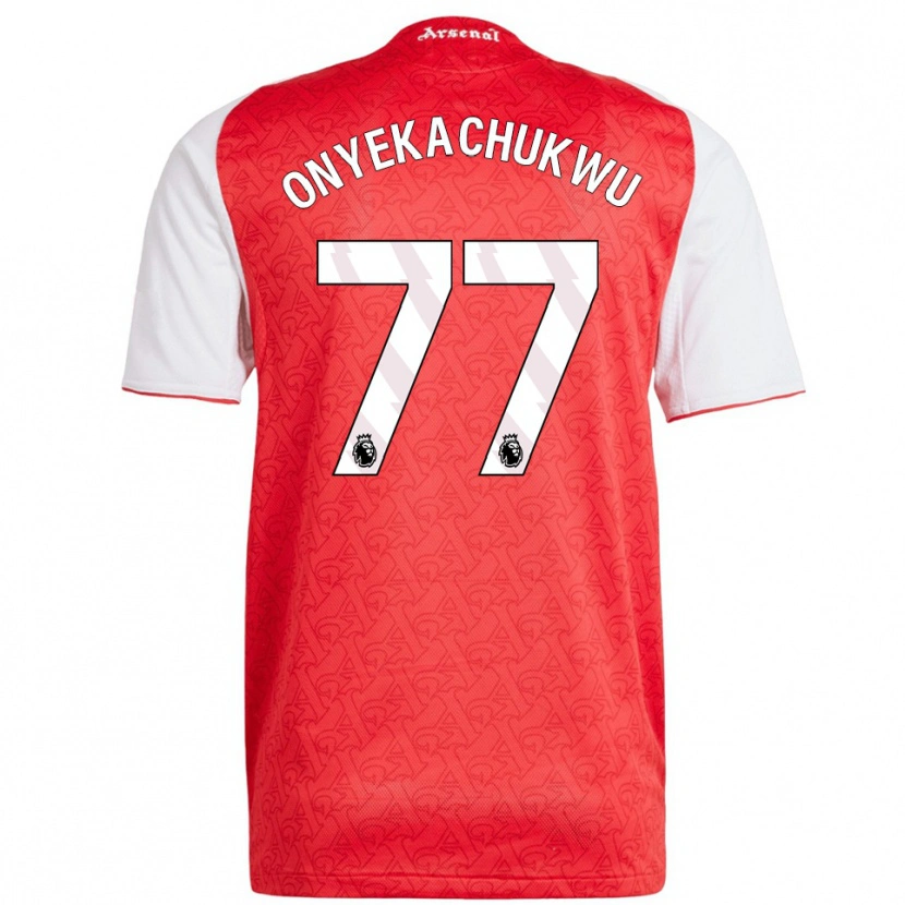 Danxen Kvinder Samuel Onyekachukwu #77 Rød Hvid Hjemmebane Spillertrøjer 2025/26 Trøje T-Shirt