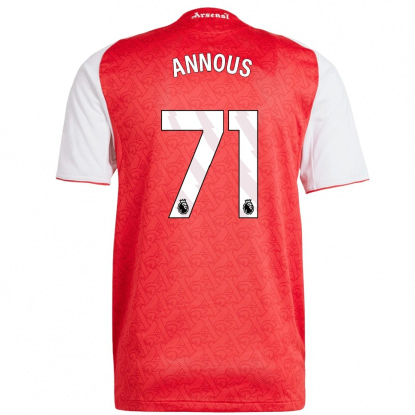 Danxen Kvinder Andre Harriman-Annous #71 Rød Hvid Hjemmebane Spillertrøjer 2025/26 Trøje T-Shirt