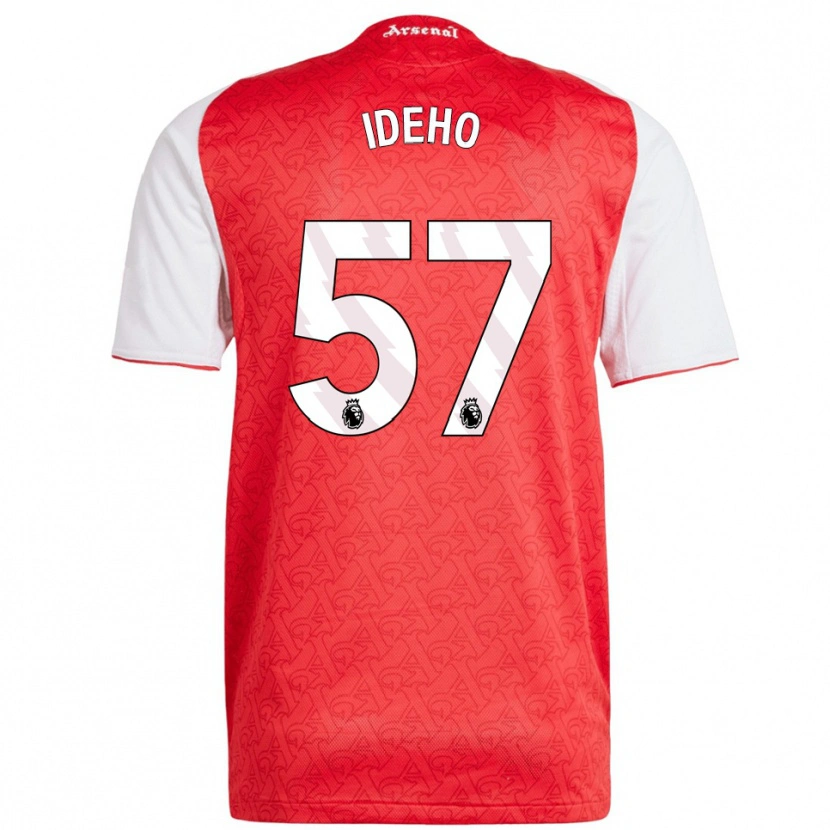 Danxen Kvinder Joel Ideho #57 Rød Hvid Hjemmebane Spillertrøjer 2025/26 Trøje T-Shirt