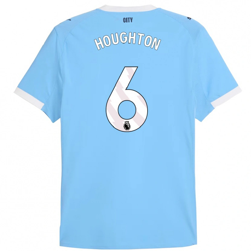 Danxen Kvinder Steph Houghton #6 Himmelblå Hvid Hjemmebane Spillertrøjer 2025/26 Trøje T-Shirt