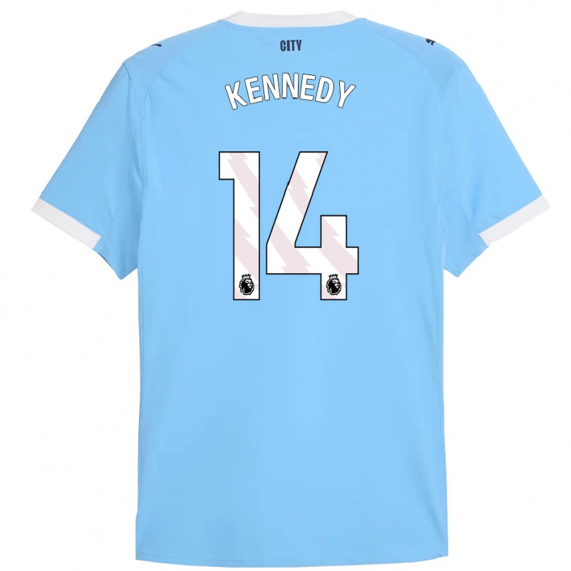 Danxen Kvinder Alanna Kennedy #14 Himmelblå Hvid Hjemmebane Spillertrøjer 2025/26 Trøje T-Shirt