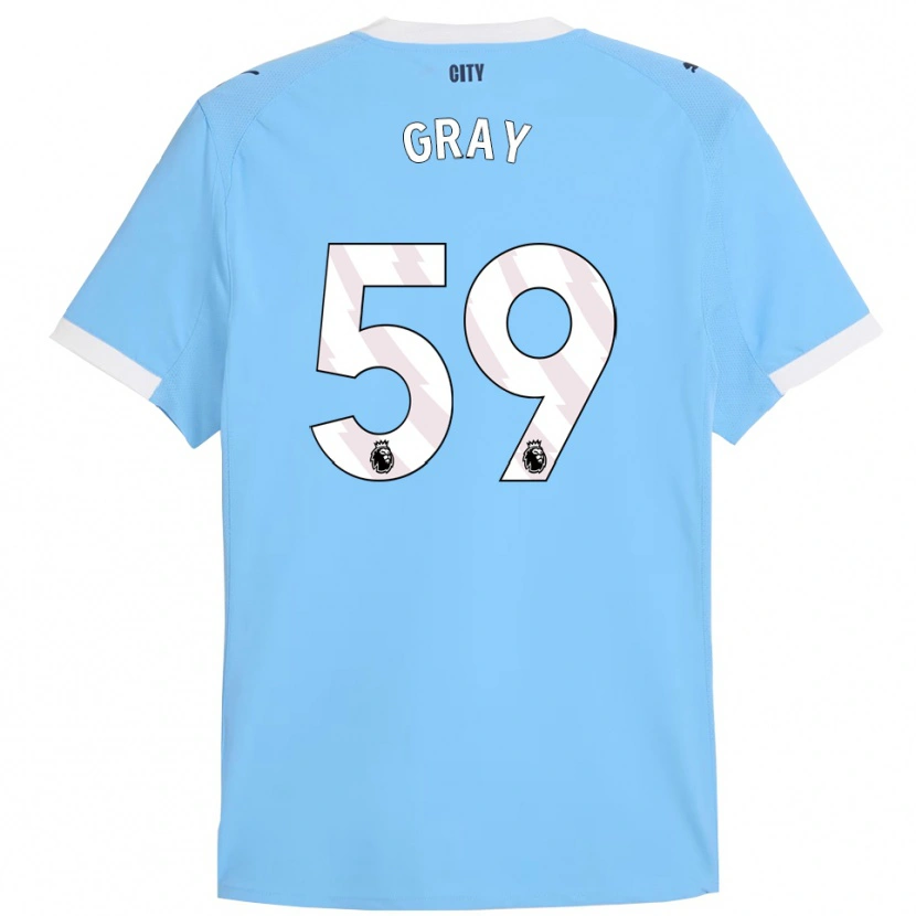 Danxen Kvinder Charlie Gray #59 Himmelblå Hvid Hjemmebane Spillertrøjer 2025/26 Trøje T-Shirt