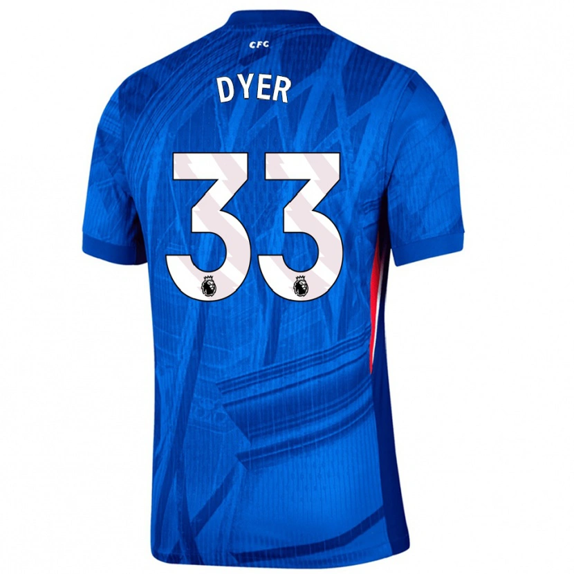 Danxen Kvinder Kiano Dyer #33 Blå Hvid Hjemmebane Spillertrøjer 2025/26 Trøje T-Shirt