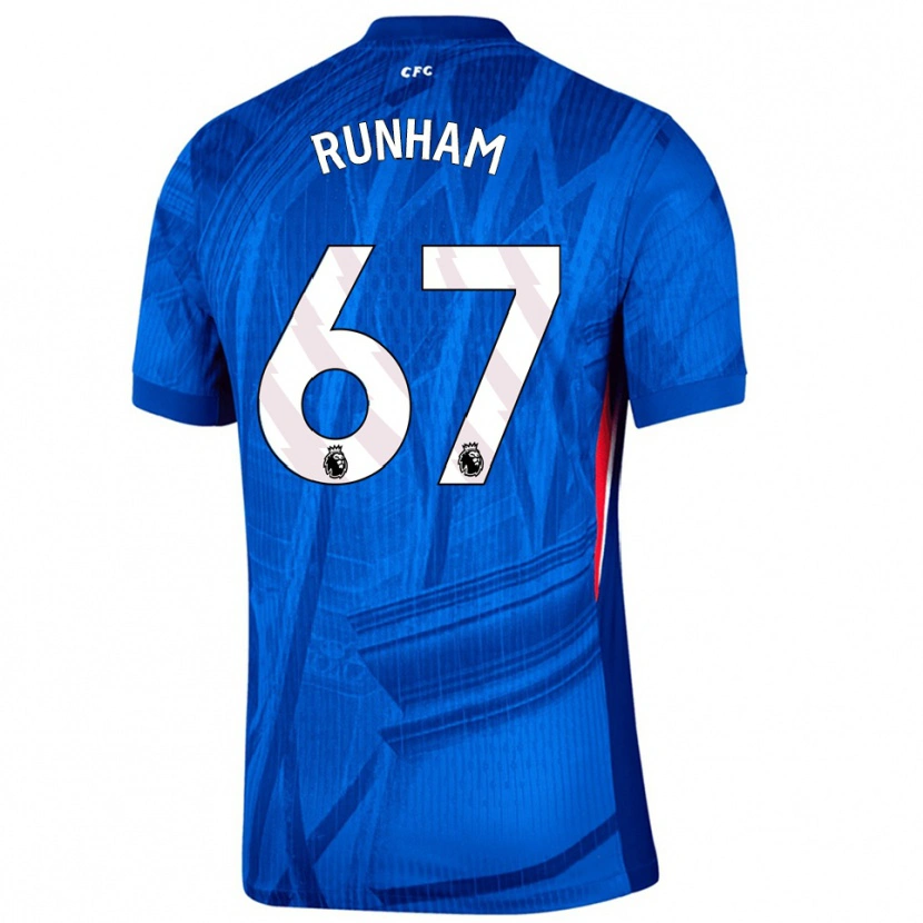 Danxen Kvinder Frankie Runham #67 Blå Hvid Hjemmebane Spillertrøjer 2025/26 Trøje T-Shirt