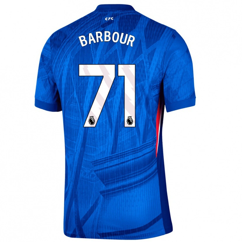 Danxen Kvinder Kobe Barbour #71 Blå Hvid Hjemmebane Spillertrøjer 2025/26 Trøje T-Shirt
