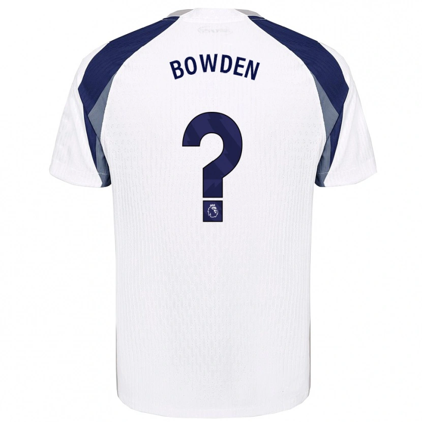 Danxen Kvinder Jamie Bowden #0 Hvid Navy Hjemmebane Spillertrøjer 2025/26 Trøje T-Shirt