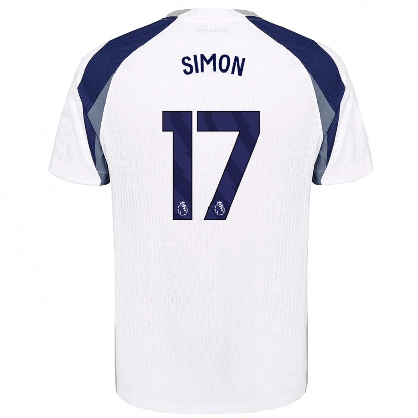 Danxen Kvinder Kyah Simon #17 Hvid Navy Hjemmebane Spillertrøjer 2025/26 Trøje T-Shirt