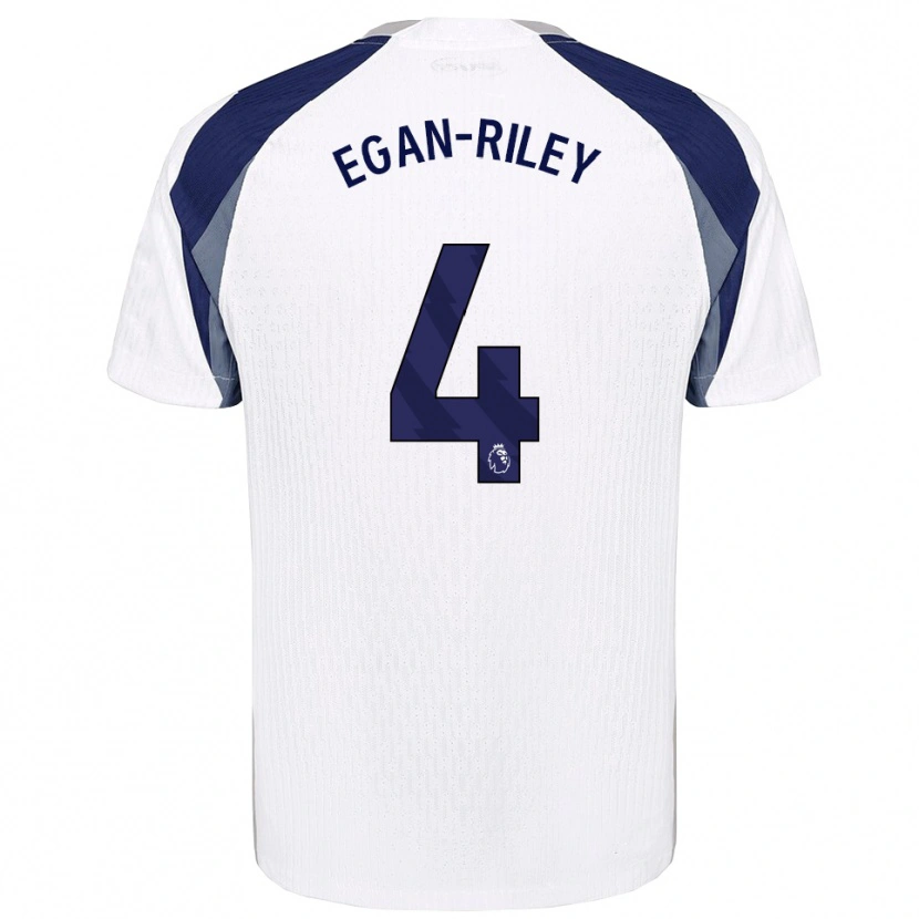 Danxen Kvinder Roman Egan-Riley #4 Hvid Navy Hjemmebane Spillertrøjer 2025/26 Trøje T-Shirt