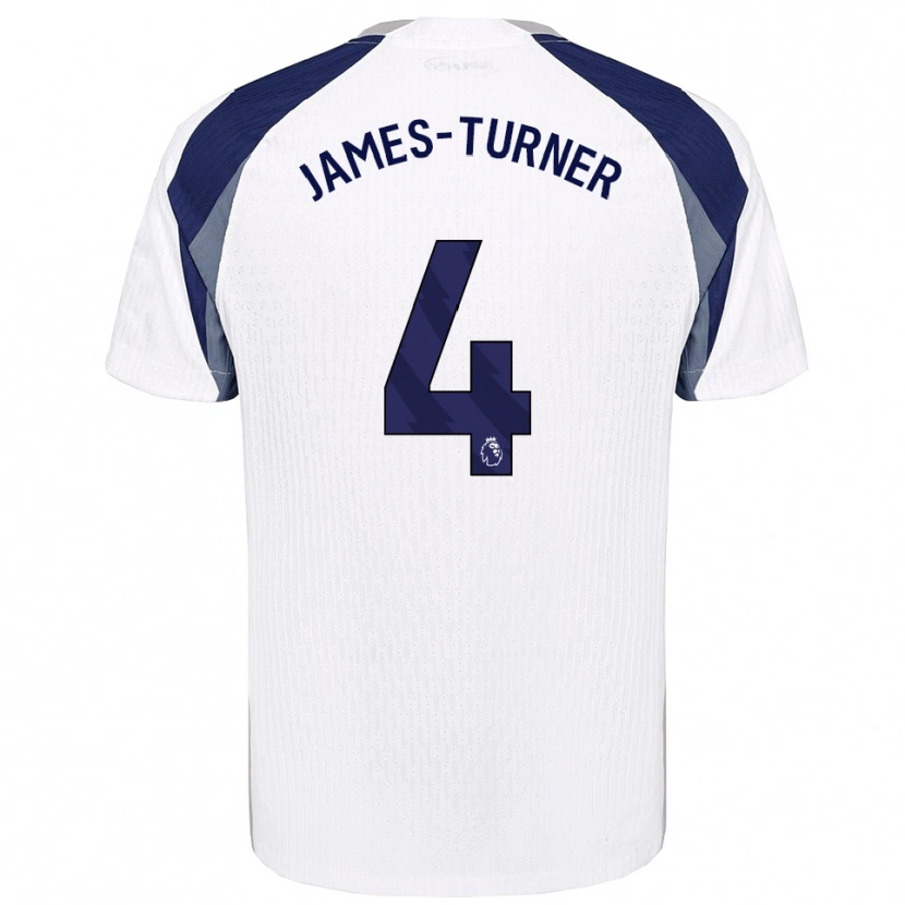 Danxen Kvinder Amy James-Turner #4 Hvid Navy Hjemmebane Spillertrøjer 2025/26 Trøje T-Shirt