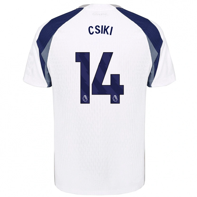 Danxen Kvinder Anna Csiki #14 Hvid Navy Hjemmebane Spillertrøjer 2025/26 Trøje T-Shirt