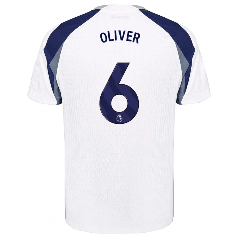 Danxen Kvinder Dexter Oliver #6 Hvid Navy Hjemmebane Spillertrøjer 2025/26 Trøje T-Shirt
