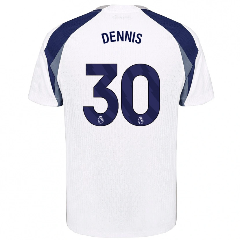 Danxen Kvinder Araya Dennis #30 Hvid Navy Hjemmebane Spillertrøjer 2025/26 Trøje T-Shirt