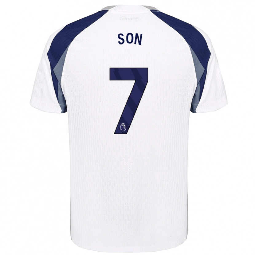 Danxen Kvinder Heung-Min Son #7 Hvid Navy Hjemmebane Spillertrøjer 2025/26 Trøje T-Shirt