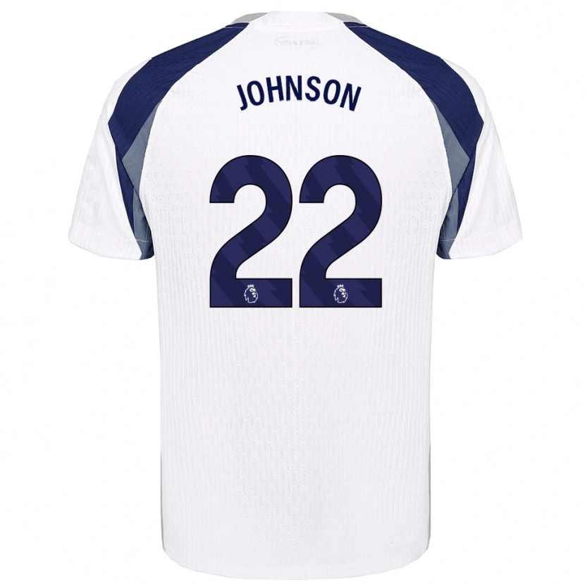 Danxen Kvinder Brennan Johnson #22 Hvid Navy Hjemmebane Spillertrøjer 2025/26 Trøje T-Shirt