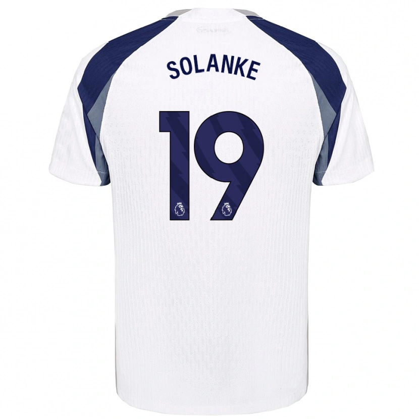 Danxen Kvinder Dominic Solanke #19 Hvid Navy Hjemmebane Spillertrøjer 2025/26 Trøje T-Shirt