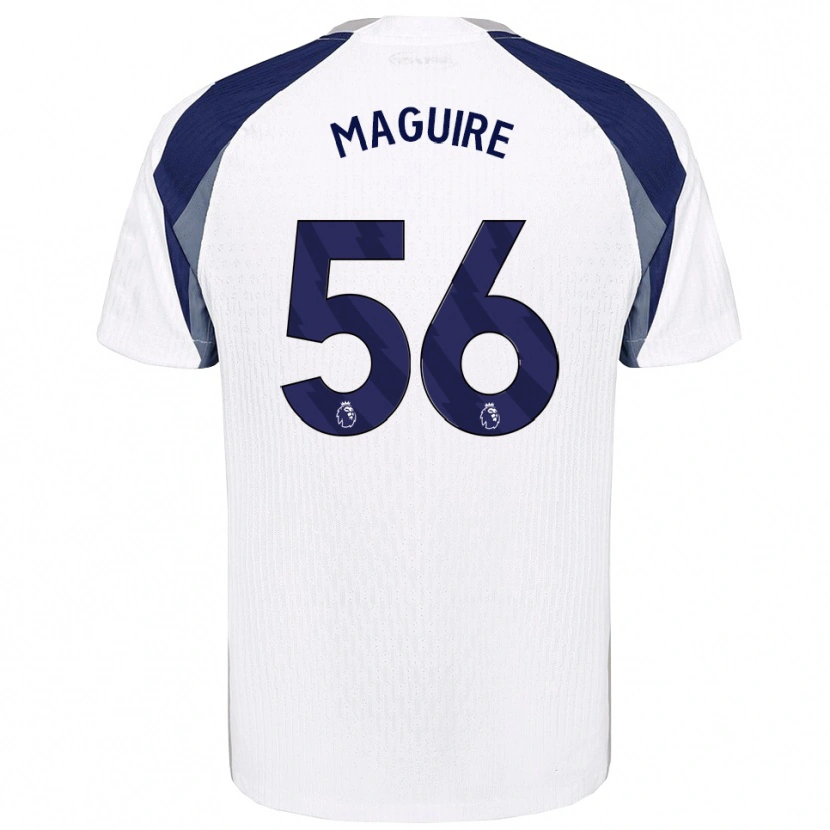 Danxen Kvinder Aaron Maguire #56 Hvid Navy Hjemmebane Spillertrøjer 2025/26 Trøje T-Shirt