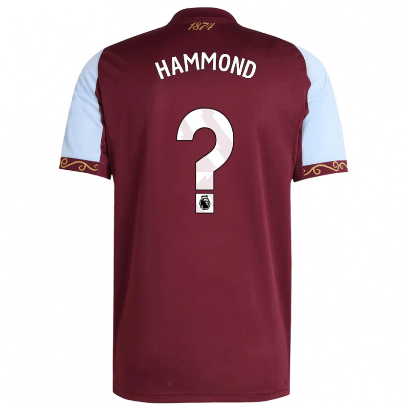 Danxen Kvinder Alex Hammond #0 Bourgogne Himmelblå Hjemmebane Spillertrøjer 2025/26 Trøje T-Shirt