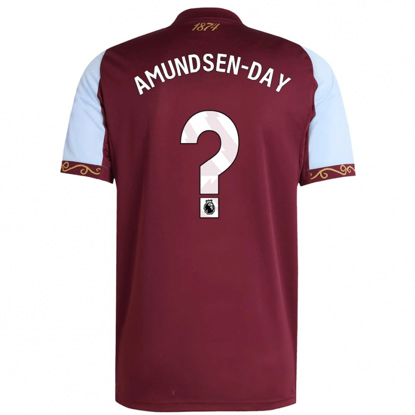 Danxen Kvinder Ethan Amundsen-Day #0 Bourgogne Himmelblå Hjemmebane Spillertrøjer 2025/26 Trøje T-Shirt