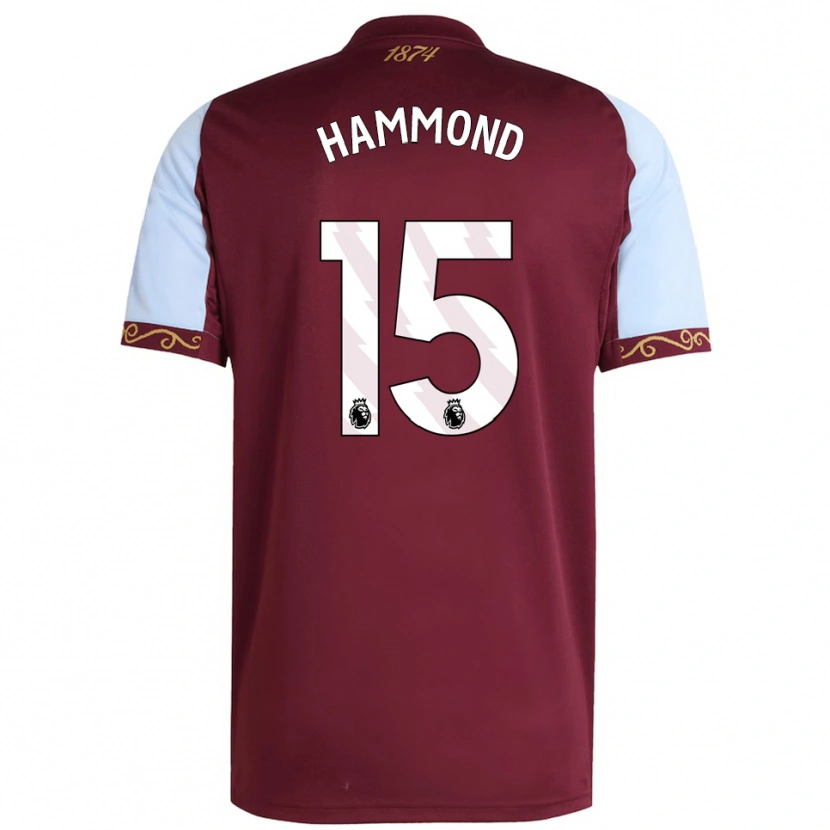 Danxen Kvinder Rio Hammond #15 Bourgogne Himmelblå Hjemmebane Spillertrøjer 2025/26 Trøje T-Shirt