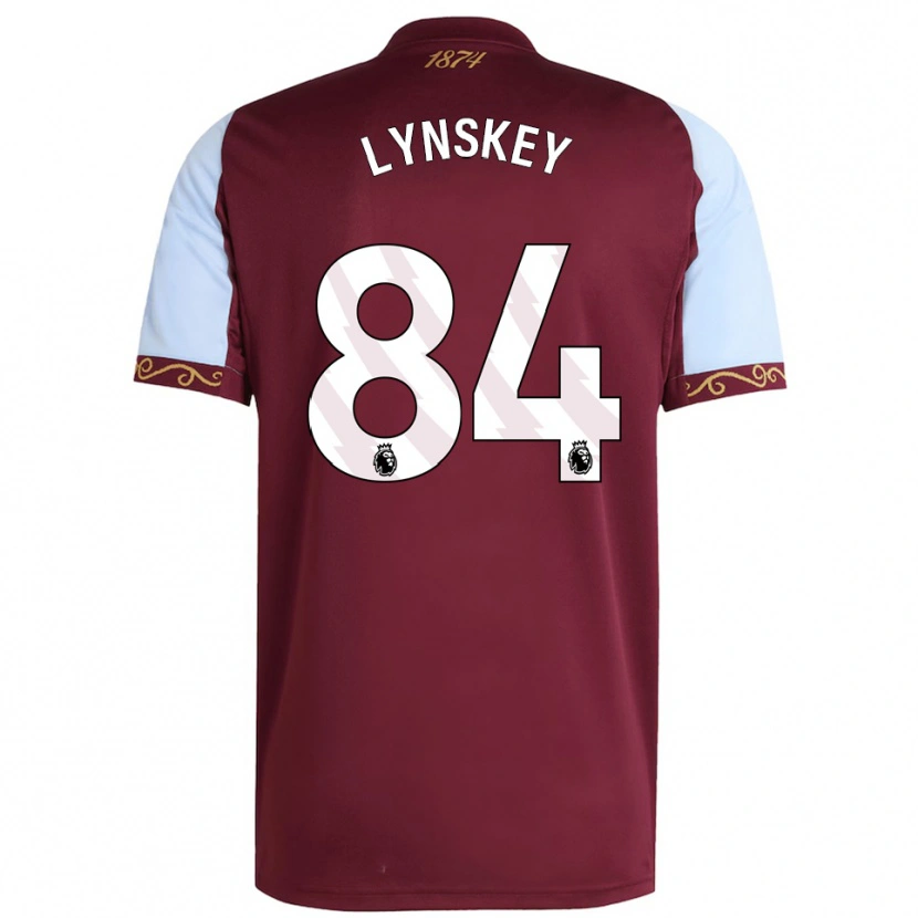 Danxen Kvinder Alfie Lynskey #84 Bourgogne Himmelblå Hjemmebane Spillertrøjer 2025/26 Trøje T-Shirt